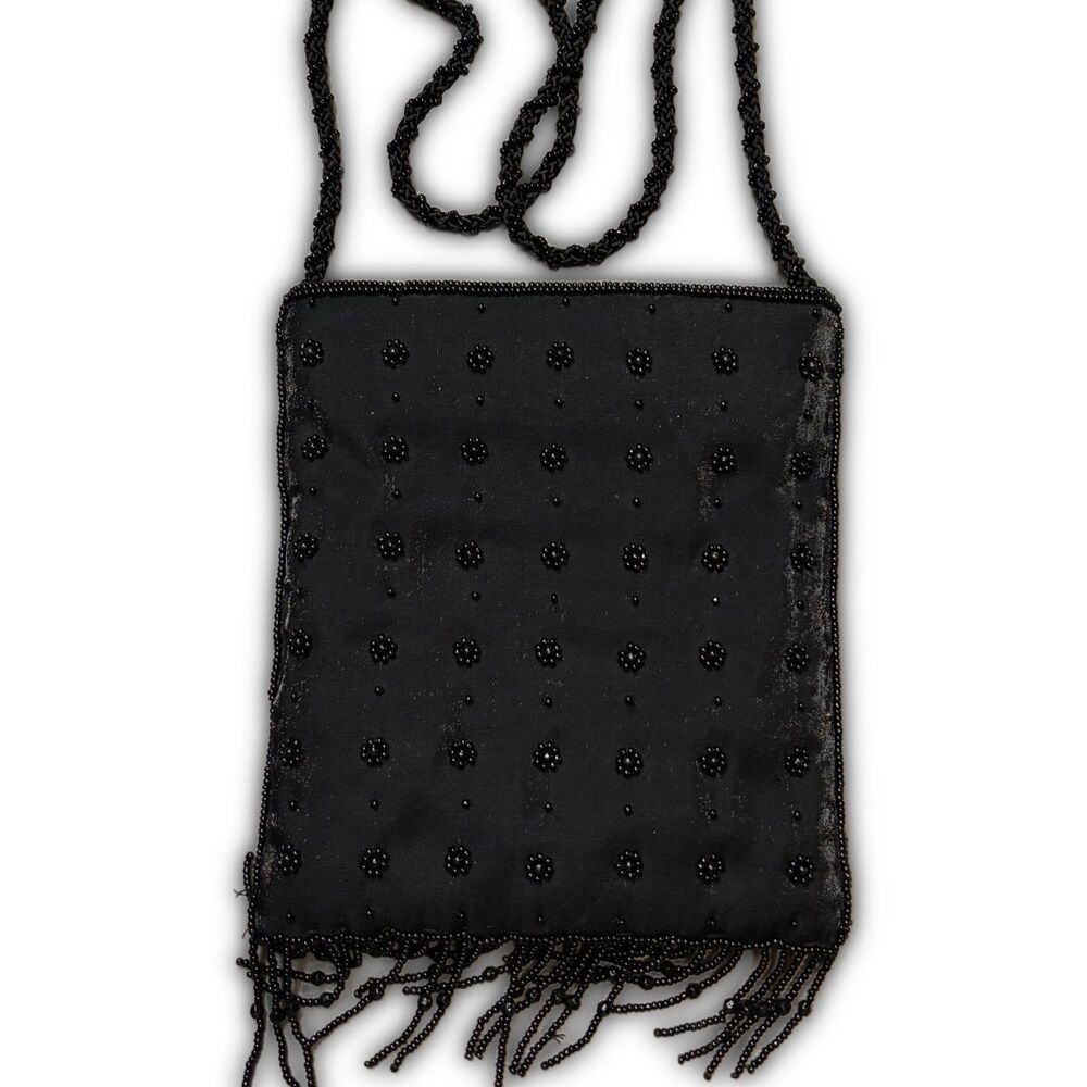 La Regale Beaded Fringe Crossbody Bag